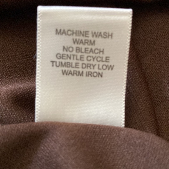 Dress Barn Blouse size 12 lined  teal brown flutter sleeve - Picture 8 of 10